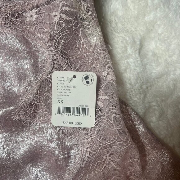 Intimately FP Lilac Velvet Lace Cami Tank Top – Women’s XS NWT - Picture 4 of 6
